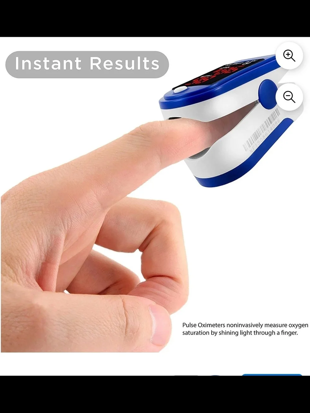 FaceLake Pulse Oximeter - Blue & White LED Display